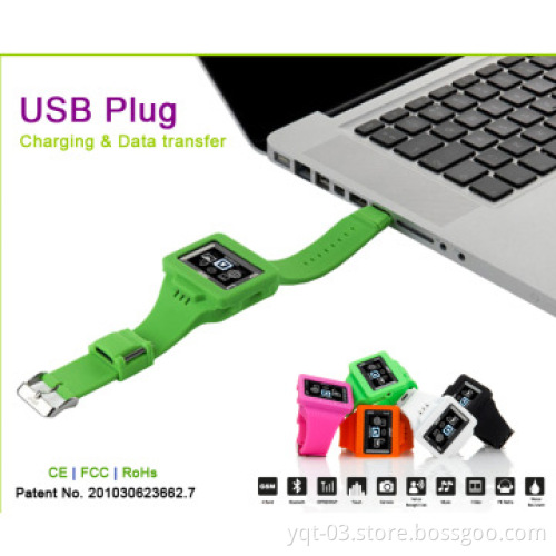 colorful silica rubber mobile phone talk with usb